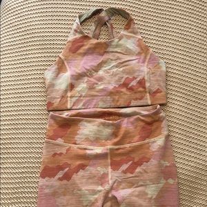 Outdoor voices pink camo set